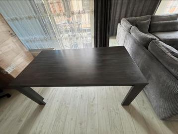 Eettafel 180x90 zwart/grijs