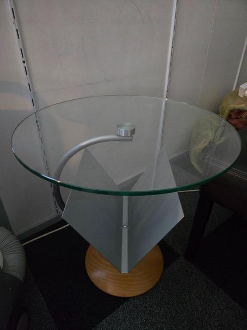 Bijzettafel, Huis en Inrichting, Tafels | Bijzettafels, Zo goed als nieuw, Rond, 45 tot 60 cm, 55 tot 75 cm, Overige materialen