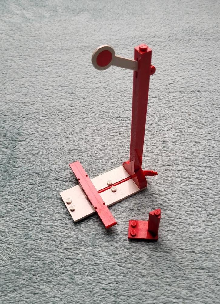 Lego trein 4,5 Volt blauwe rails sein paal en omkeer blokje., Kinderen en Baby's, Speelgoed | Duplo en Lego, Gebruikt, Lego, Complete set