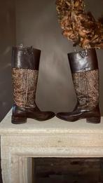 Hugo Boss laarzen met cheeta print, maat 37, Ophalen of Verzenden, Gedragen, Zwart, Hoge laarzen