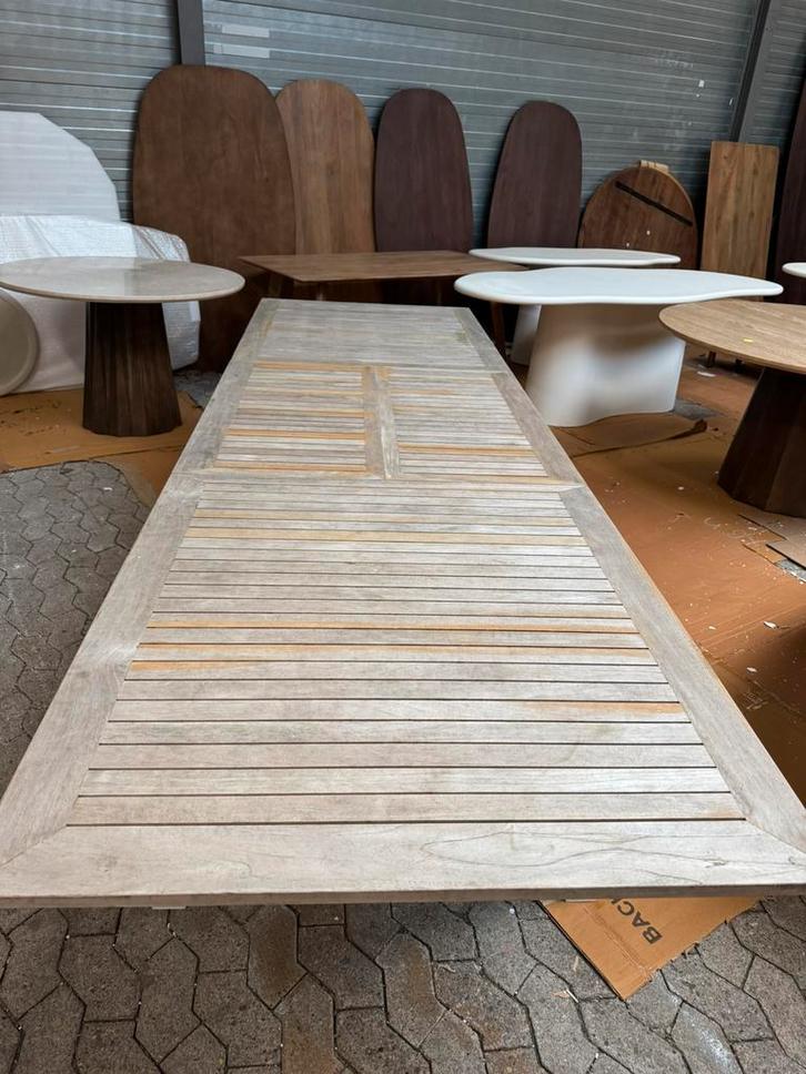 Buitentafel uitschuifbaar 320x100 in 220x100, Tuin en Terras, Tuintafels, Nieuw, Rechthoekig, Aluminium, Ophalen