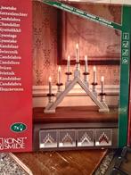 Raam kerst, verlichting, houten boog., Ophalen of Verzenden, Zo goed als nieuw