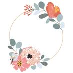 Muursticker Sticker Bloemen Krans Jill MIMI'Lou, Mimilou, Nieuw, Info@mimilou.nl, Ophalen of Verzenden