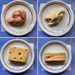 🌿 Poppenhuis,” ANTIEK VLEES ,KAAS OP ANTIEK BORDJE”🌿, Antiek en Kunst, Antiek | Speelgoed, Verzenden