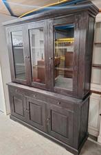 Teakhouten kast, buffetkast, apothekerskast, vitrinekast, Ophalen, Zo goed als nieuw, 25 tot 50 cm, 200 cm of meer