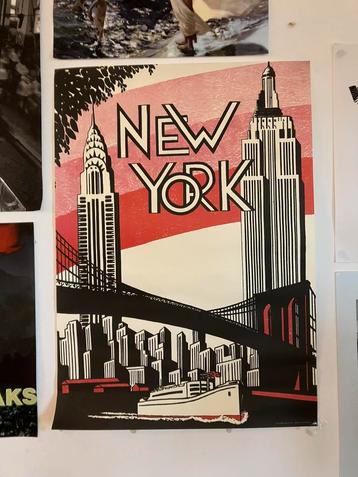 Poster New York A2 formaat beschikbaar voor biedingen