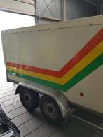 aanhanger gesloten dubbelasser met oplooprem, Ophalen of Verzenden, Gebruikt