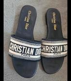Christian Dior leren slippers 40., Ophalen of Verzenden, Zo goed als nieuw, Zwart