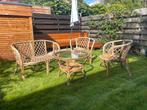 Vintage Rotan Tuinset, Tuin en Terras, Ophalen, 4 zitplaatsen, Gebruikt, Rotan