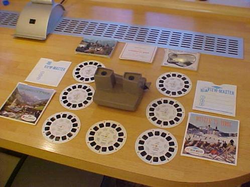 View-Master viewer model G en schijfjes, Verzamelen, Foto's en Prenten, Gebruikt, Foto, Buitenland, 1940 tot 1960, Ophalen of Verzenden
