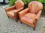 Clubfauteuils schapenleer, Huis en Inrichting, Fauteuils, Ophalen, Leer