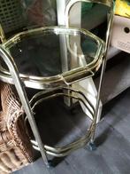 goudkleurig tafeltje, Huis en Inrichting, Tafels | Bijzettafels, Minder dan 55 cm, Metaal of Aluminium, Rond, Ophalen of Verzenden