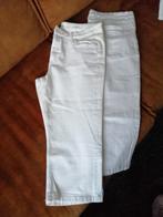 2 witte broeken 3/4 lengte, Kleding | Dames, Broeken en Pantalons, Ophalen of Verzenden, Zo goed als nieuw