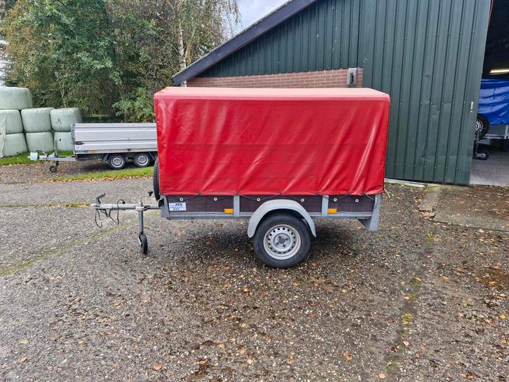 Saris aanhangwagen met huif, Auto diversen, Aanhangers en Bagagewagens, Zo goed als nieuw, Ophalen