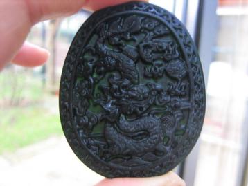 Amulet hanger van chinese jade 819 # Draak beschikbaar voor biedingen