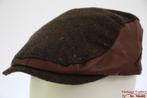 Flatcap Platte pet Hawkins katoen-leer look bruin 59 Nieuw, Nieuw, Ophalen of Verzenden, Pet, 58 of 59 cm (L, 7¼ of ⅜ inch)