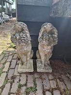 2 tuinbeelden hond met bloemenmand, Tuin en Terras, Tuinbeelden, Ophalen of Verzenden, Zo goed als nieuw