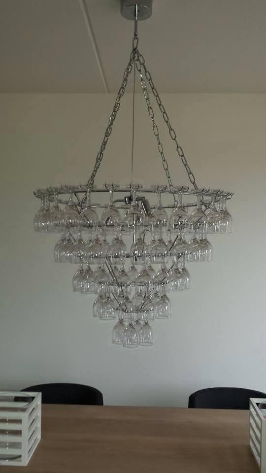 Leitmotiv wijnglazen kroonluchter Vino XL, Huis en Inrichting, Lampen | Kroonluchters, Zo goed als nieuw, Ophalen of Verzenden