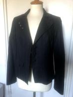 LA LIGNA grijs  jasje met streepjes maat 38 geheel gevoerd, Maat 38/40 (M), Ophalen of Verzenden, Zo goed als nieuw, Jasje