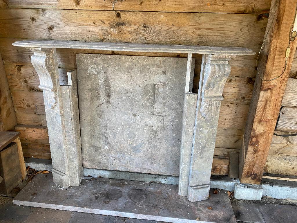 Sierlijke  authentieke marmeren schouw, Ophalen, Gebruikt, Vrijstaande haard, Overige soorten