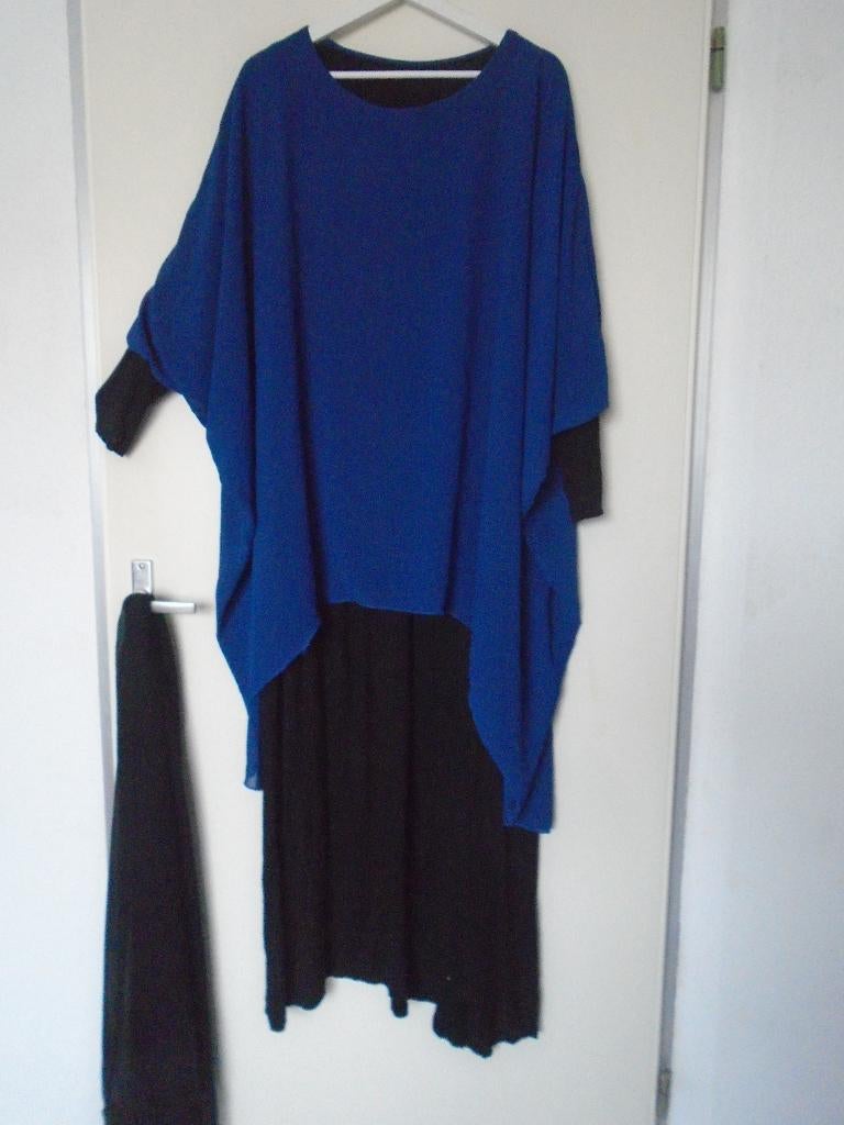 Aparte Lange Dubai Jurk Abaya Voile Stretch maat XXL +sjaal, Kleding | Dames, Maat 46/48 (XL) of groter, Zo goed als nieuw, Onder de knie