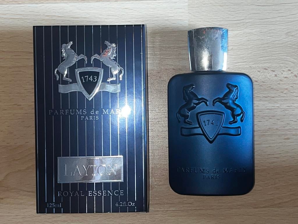 125ml Layton van PDM (Parfums de Marly) 98-99% vol, Sieraden, Tassen en Uiterlijk, Uiterlijk | Parfum, Ophalen of Verzenden, Zo goed als nieuw