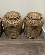 2 Riviera Maison rattan gingerpotten, Ophalen of Verzenden, Zo goed als nieuw, Rond, Riet