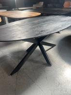 Eettafel ovaal mangohout 180cm zwart, Huis en Inrichting, Tafels | Eettafels, Info@savoireinteriors.com, Van haestrechtstraat 15d