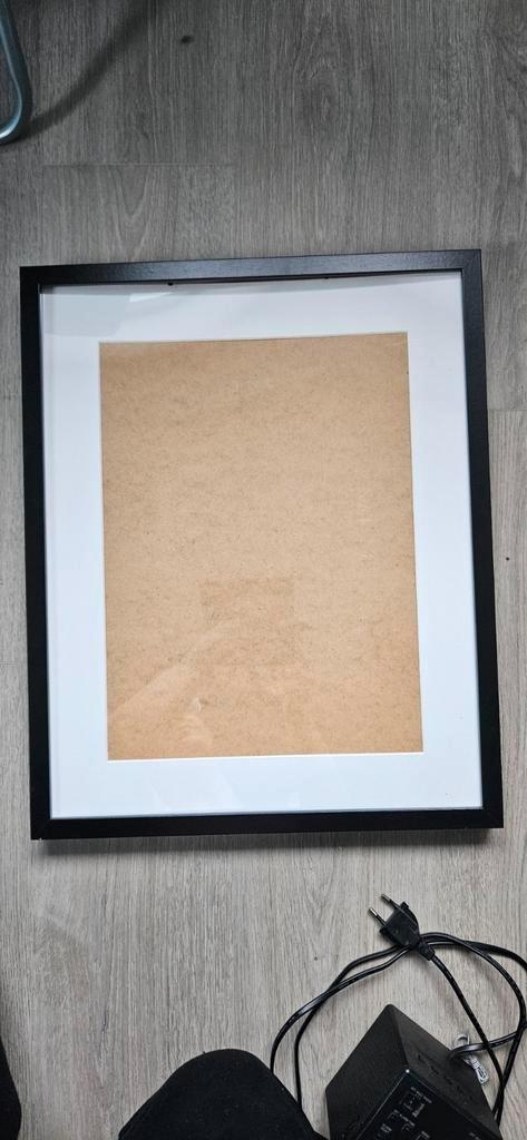 IKEA RIBBA Fotolijst Zwart met Passe-partout, Huis en Inrichting, Woonaccessoires | Lijsten, Gebruikt, 50 tot 75 cm, 50 tot 75 cm