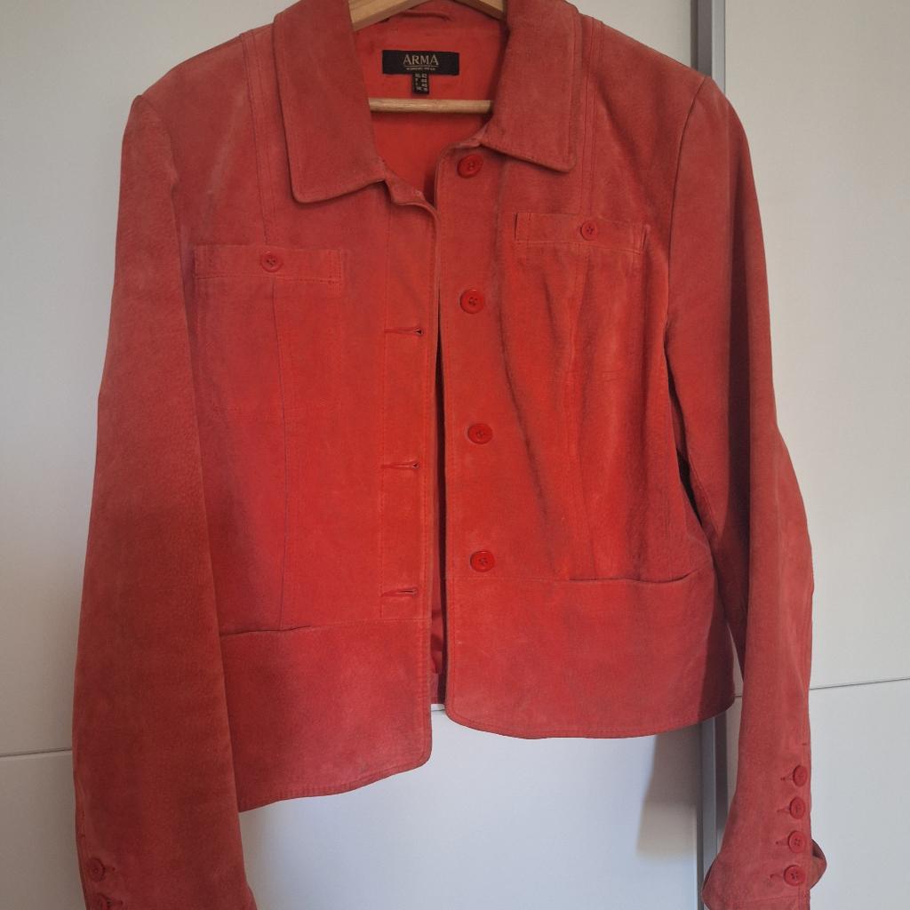 Arma suède jack koraalrood maat 42, Arma, Maat 42/44 (L), Ophalen of Verzenden, Jasje