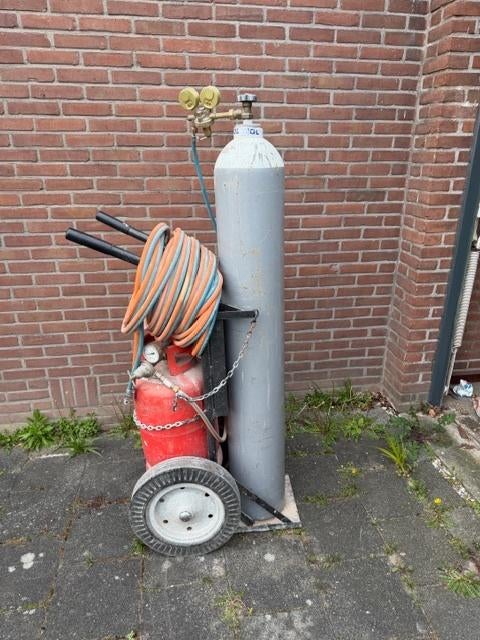 snijbrander set   gloor snijbrander  incl. flessen, Ophalen, Gebruikt, 250 ampère of meer, Overige typen