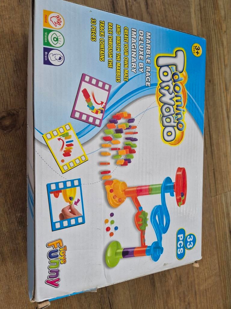 Domino Tornado knikkerbaan - 33 delig, Ophalen of Verzenden, Zo goed als nieuw, Overige merken