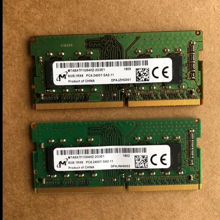 Micron 16GB (2x8GB) DDR4 SODIMM Laptop RAM 2400MHz, Computers en Software, RAM geheugen, Gebruikt, DDR4, Ophalen of Verzenden