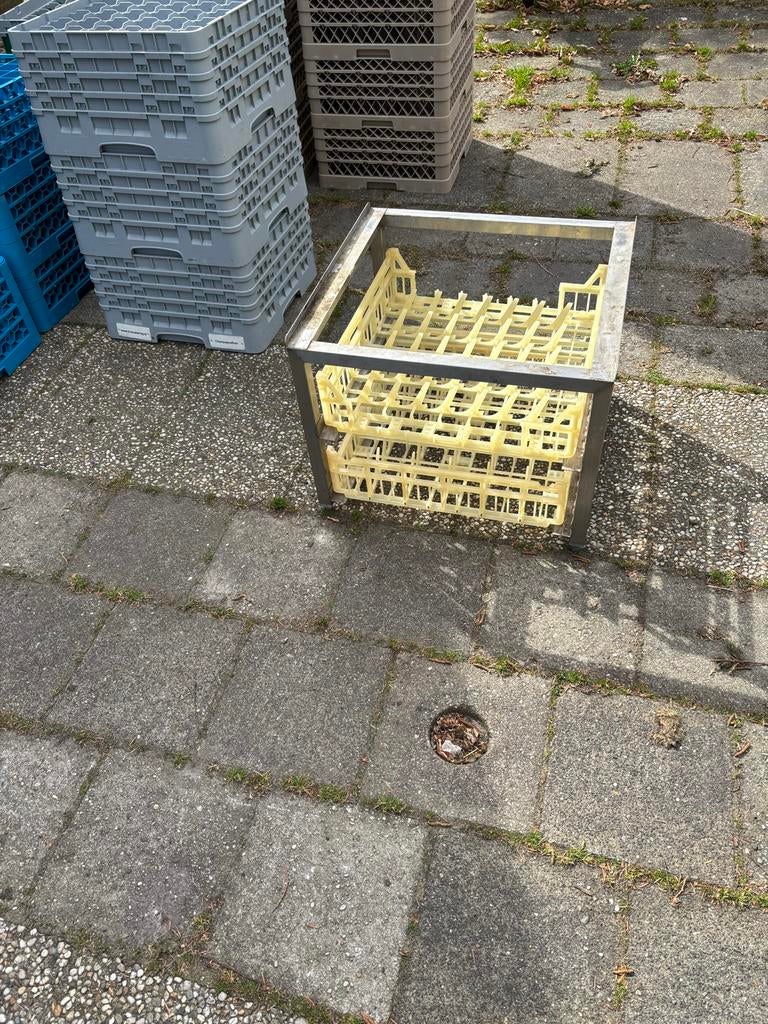RVS onderstel voor vaatwasser, Witgoed en Apparatuur, Ophalen, Gebruikt, Minder dan 85 cm, 45 tot 60 cm