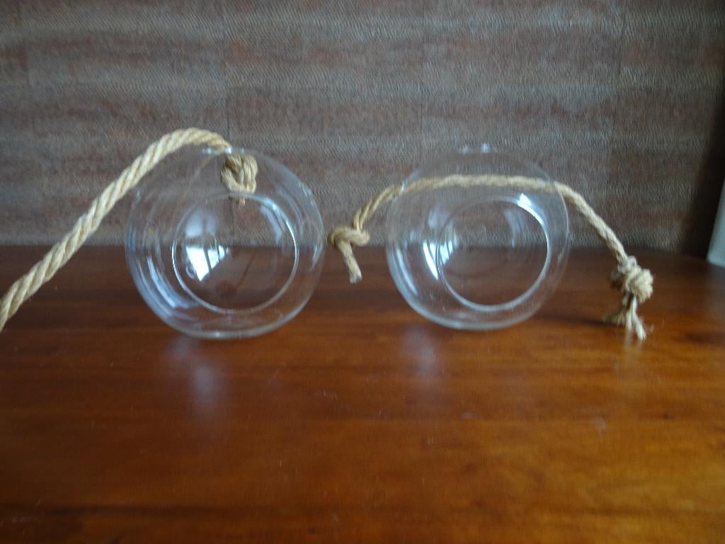 Glazen bollen - 13 cm, Ophalen of Verzenden, Zo goed als nieuw, Glas