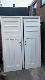 2 Deuren 50-er jaren met kozijn, Ophalen, Gebruikt, Binnendeur, 200 tot 215 cm