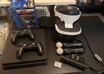 Playstation 4 Slim 1TB met VR set en 14 games, Met 2 controllers, Ophalen of Verzenden, 1 TB, Slim