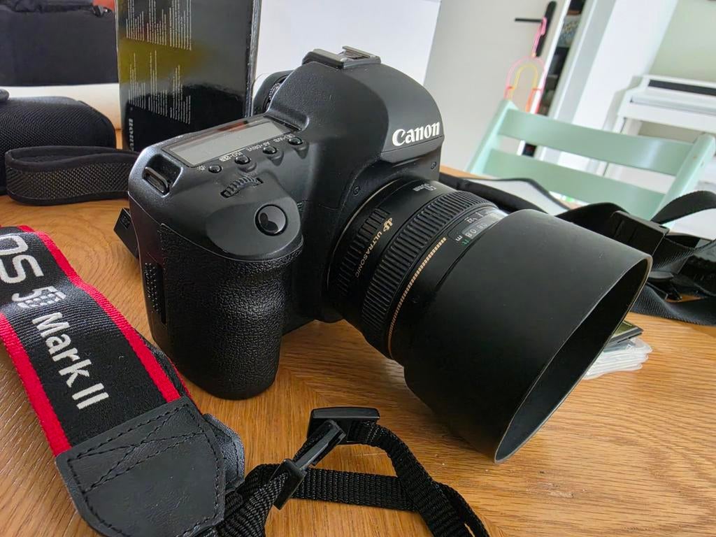 Canon 5D Mark II Compleet Pakket met Accessoires, Audio, Tv en Foto, Fotocamera's Digitaal, Ophalen, Gebruikt, Spiegelreflex, Canon