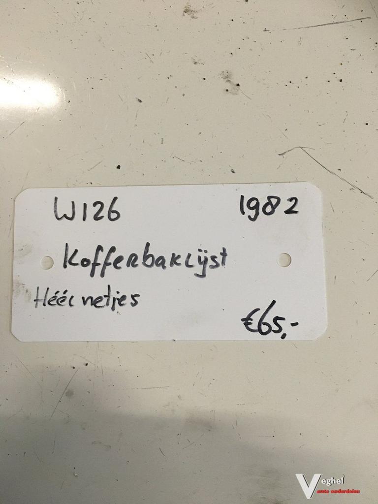 Mercedes W126 1982 Kofferbaklijst, Ophalen, Gebruikt, -, -