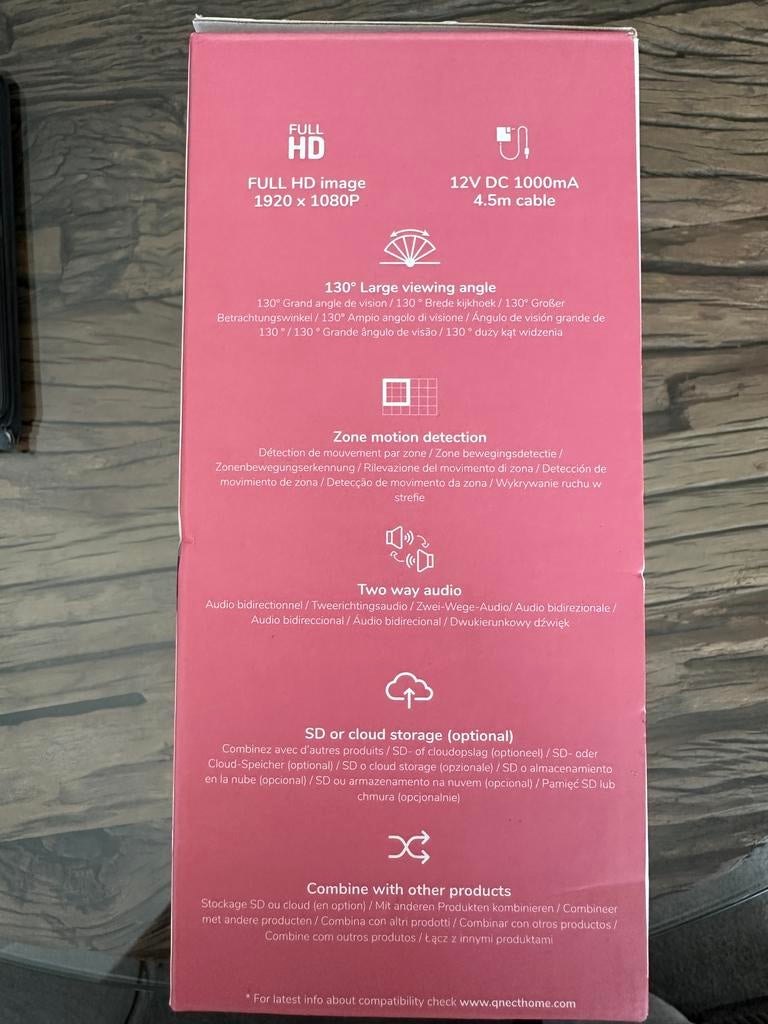 Qnect Wi-Fi Smart outdoor camera, Ophalen of Verzenden, Zo goed als nieuw, Buitencamera