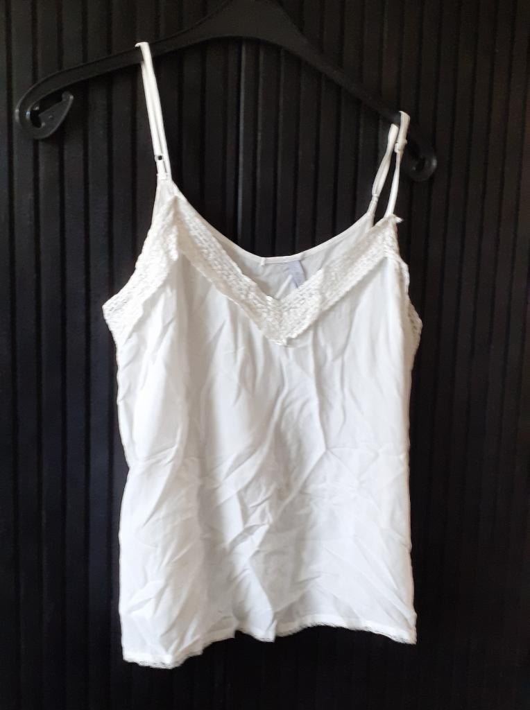 Spaghetti Top maat XL, Wit, Maat 46/48 (XL) of groter, Ophalen of Verzenden, Zo goed als nieuw