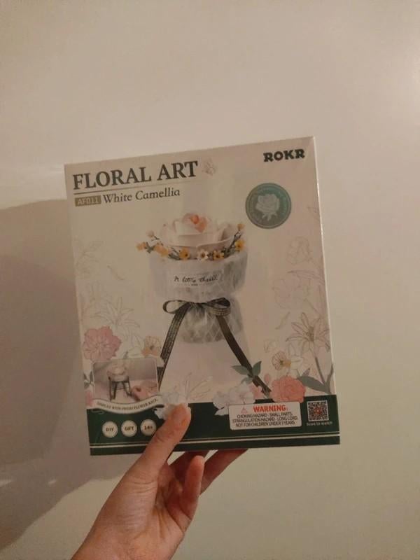 ROKR Robotime Witte Camellia Bloem Bouwpakket Nieuw, Ophalen of Verzenden, Nieuw, Knutselwerk
