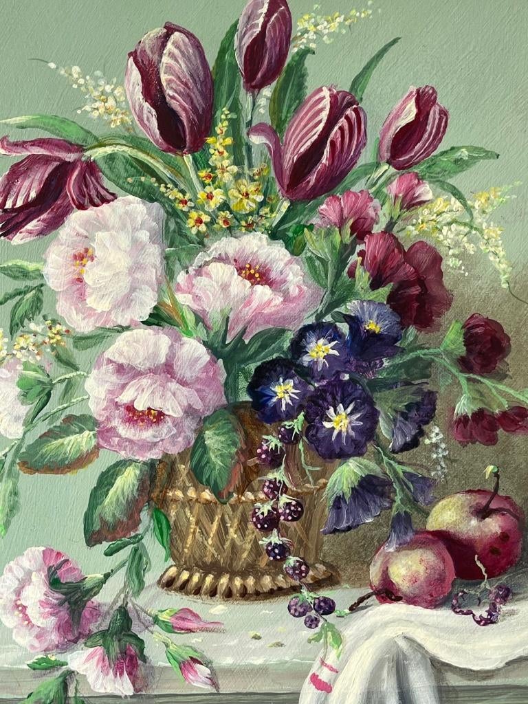 Thomas Heesakkers, bloemstilleven met appels en bramen, Antiek en Kunst, Ophalen