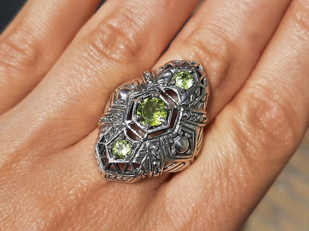 Vanoli 925 zilveren ring met peridot maat 18, Daiva1973@hotmail.com, 18 tot 19, Vanoli, Amsterdam