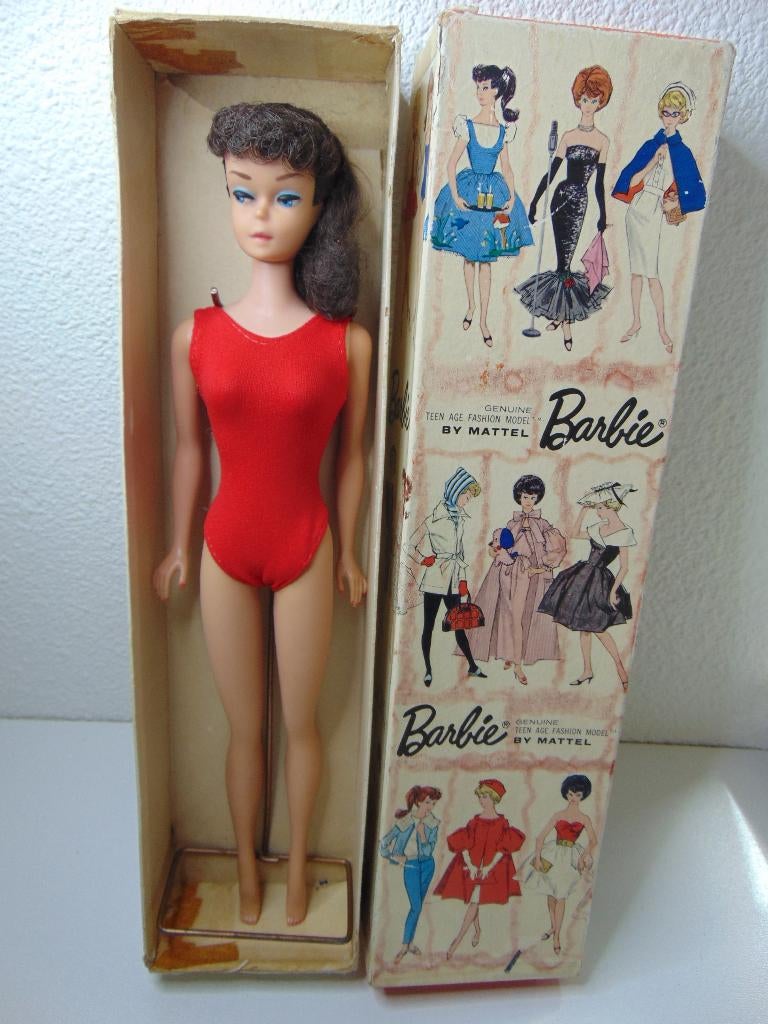 Vintage  Barbie pop Ponytail pop 850 met doos, Verzamelen, Poppen, Ophalen of Verzenden, Gebruikt, Pop