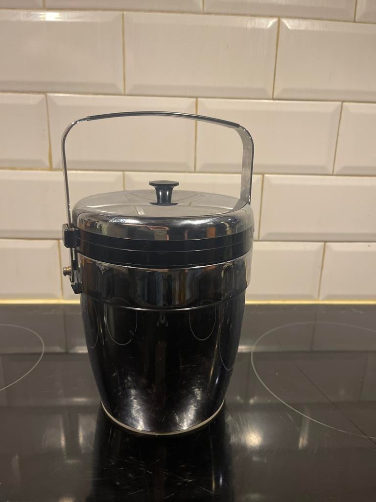 Ijsemmer art deco 50 er jaren.  Merk erhard vintage, Ophalen, Zilver, Metaal, Overige typen