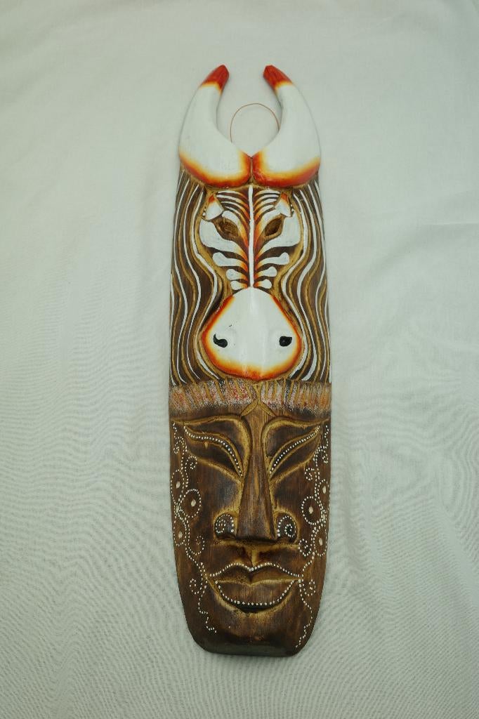 Groot handgemaakt Balinees masker – 50 cm – wanddecoratie, Antiek en Kunst, Ophalen of Verzenden