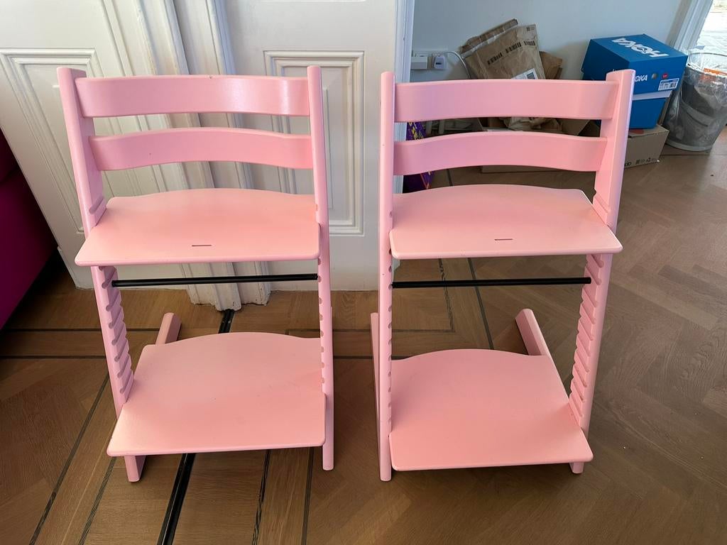 Stokke Tripp Trapp (2x) roze prijs per stuk 99, Ophalen, Zo goed als nieuw, Meegroeistoel