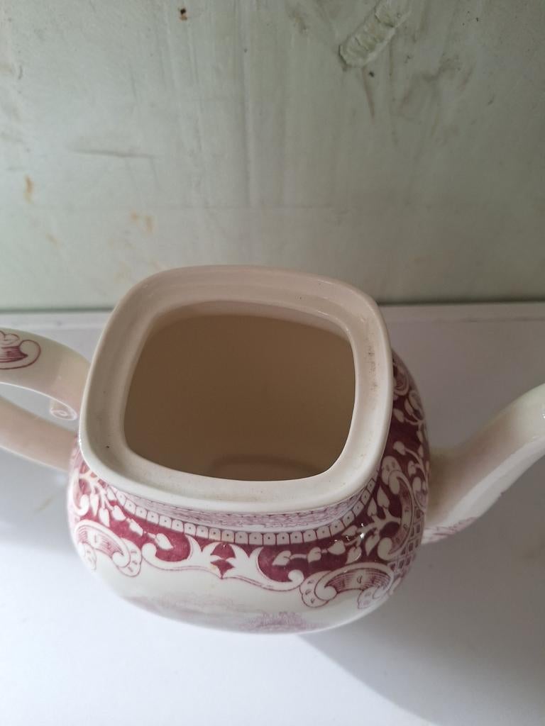 Antieke Petrus Regout Koffiepot - Rood Decor, Ophalen of Verzenden