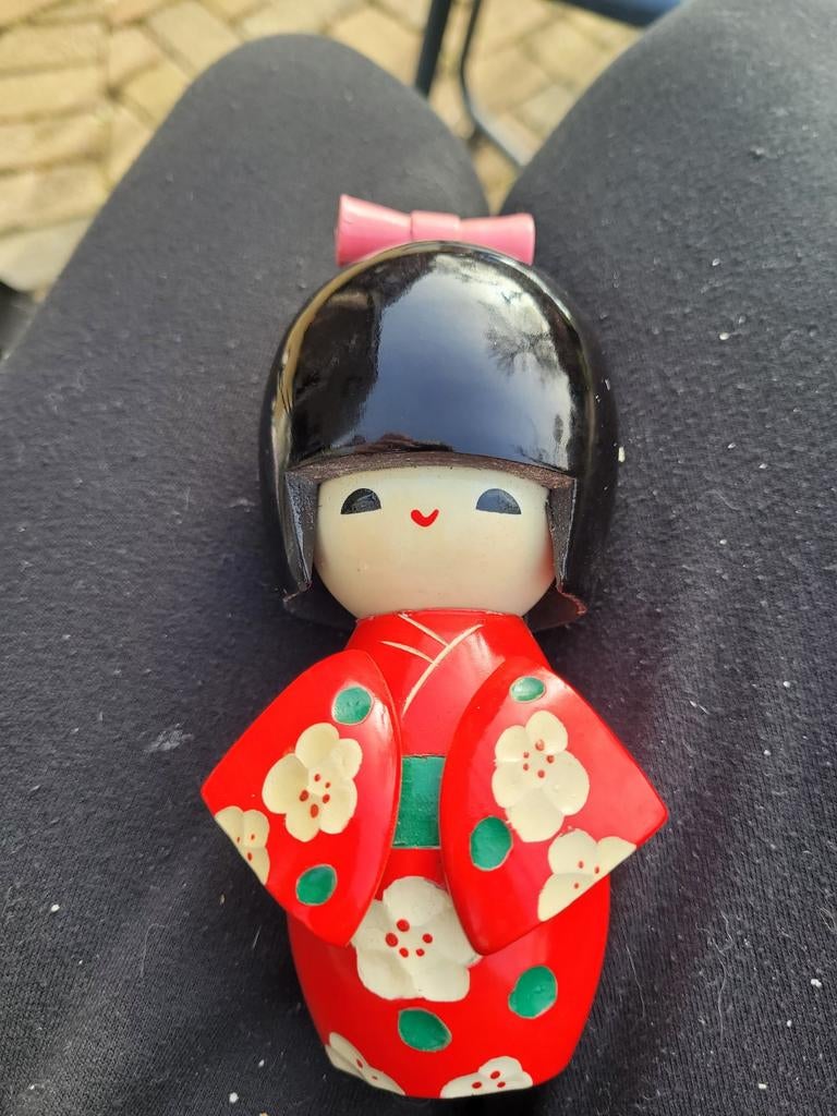 Kokeshi doll hout, Ophalen of Verzenden